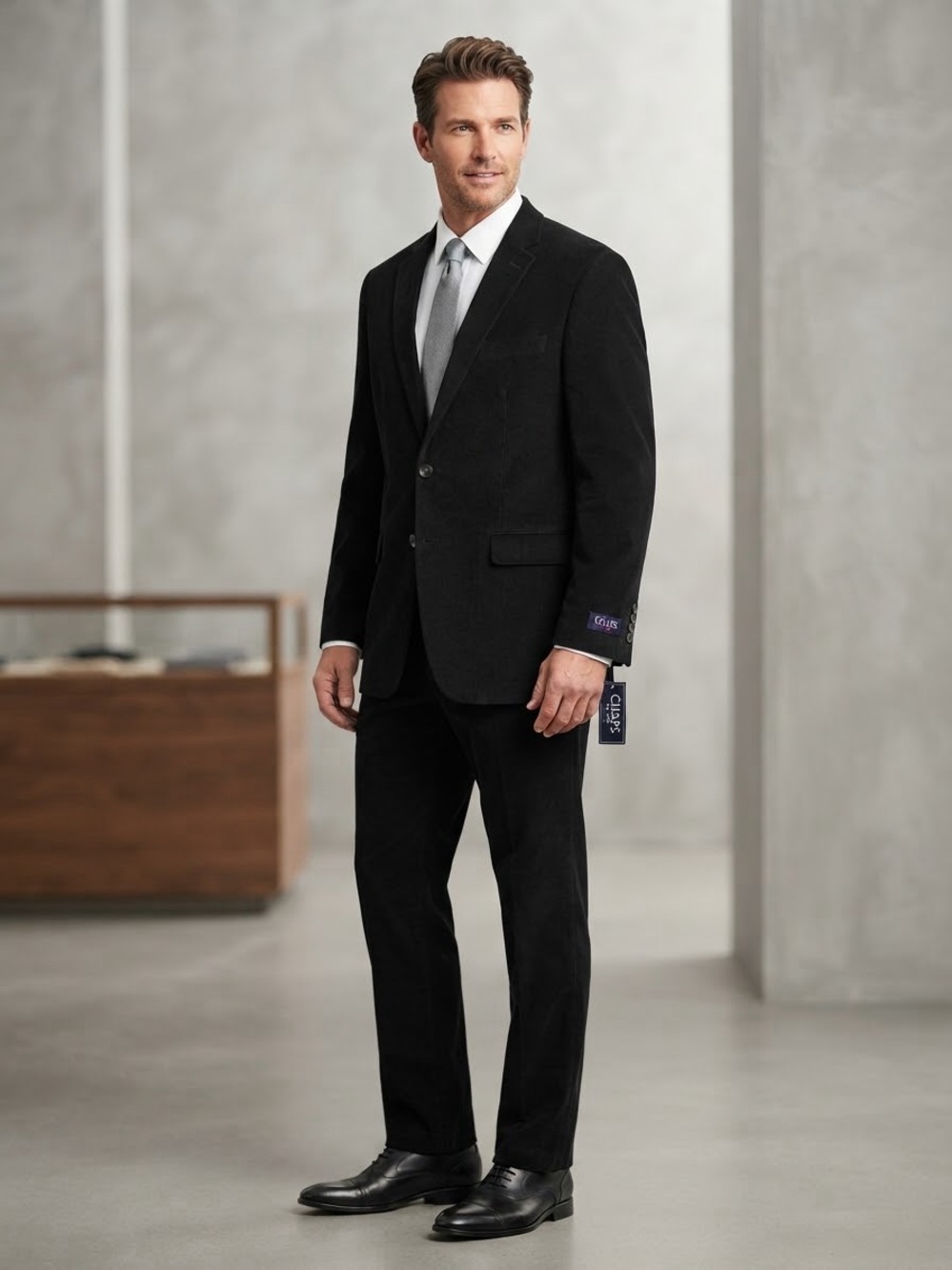 Chaps Men's Black Corduroy Sport Coat